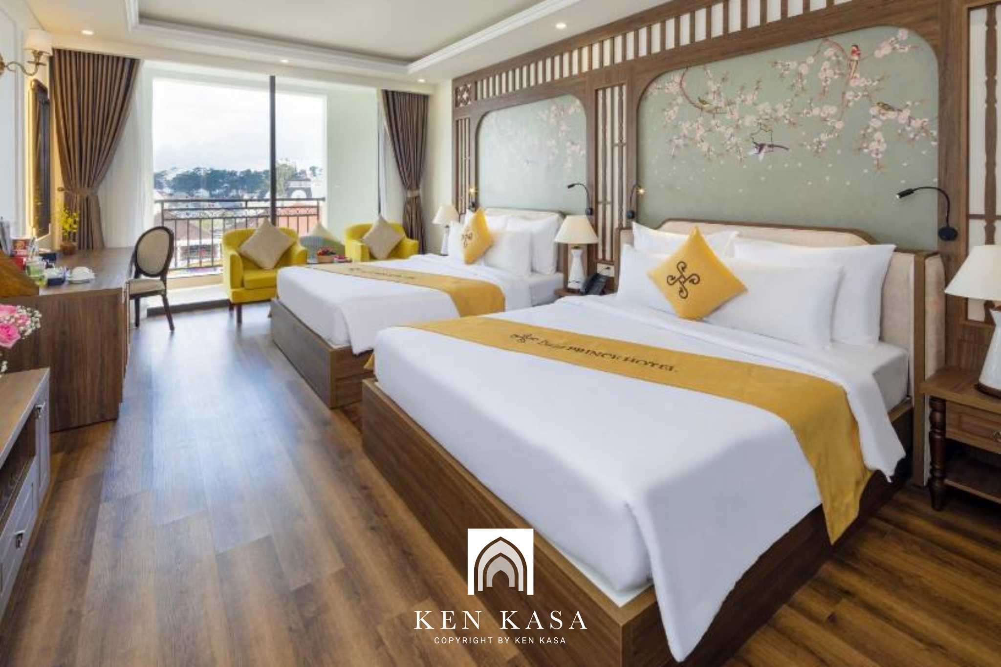 Mẫu ph&ograve;ng deluxe đẹp Dalat Prince hotel 